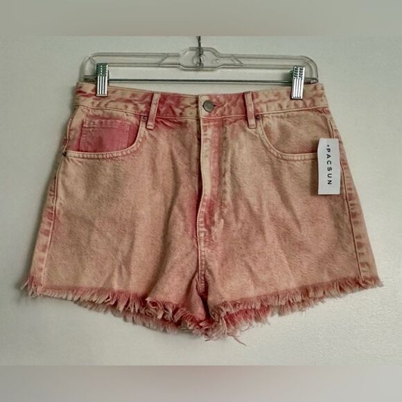 PacSun Pants - PacSun Pink Frayed Denim Shorts